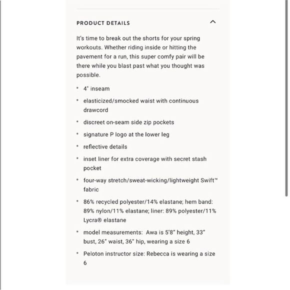 Lululemon Athletica x Peleton Limitless 4 Hotty Hot Shorts - Picture 3 of 10